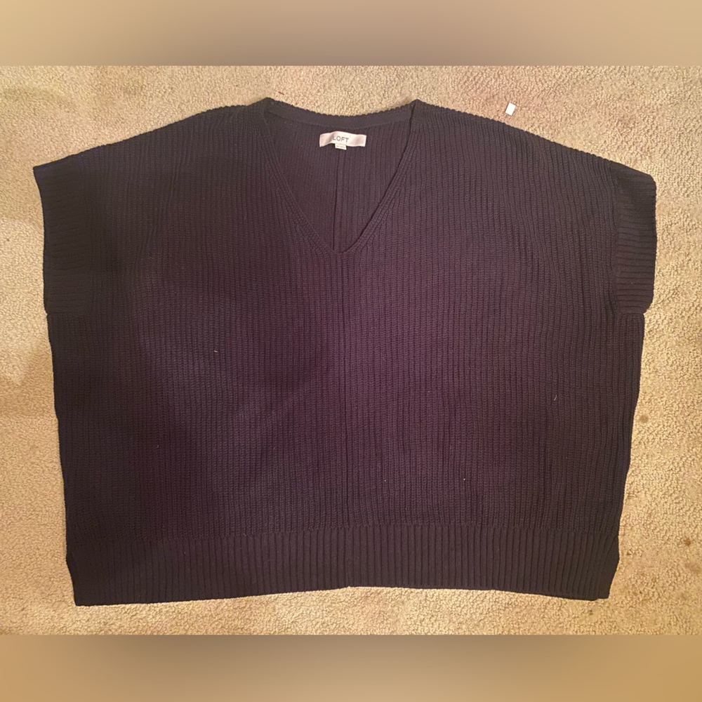 Loft black Sweater vest XL